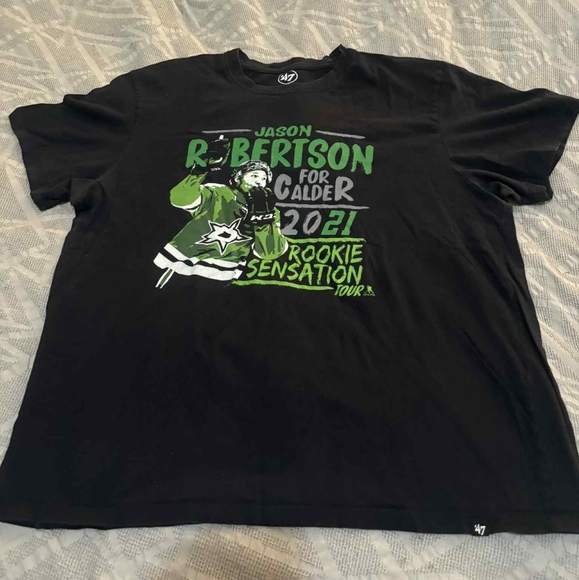 47 Brand Dallas Stars NHL Jason Robertson Rookie Season Short Sleeve Shirt 2XL - Picture 1 of 4